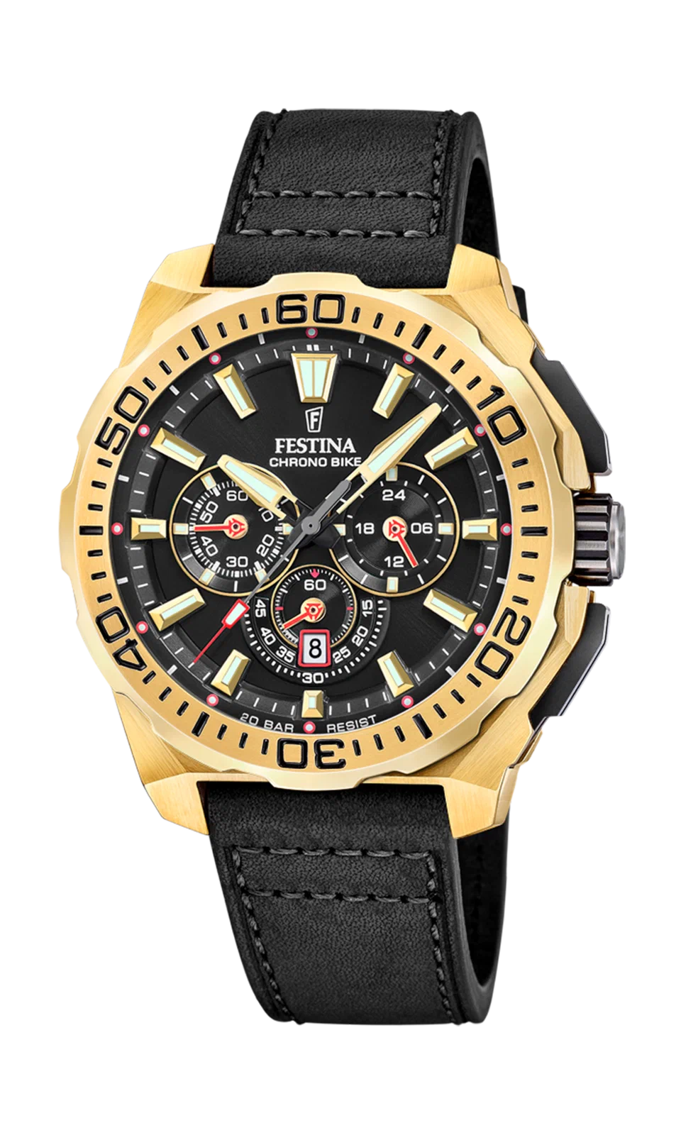 MONTRE HOMME FESTINA CHRONO BIKE F20728/3 NOIR BRACELET EN CUIR — Image du produit 2