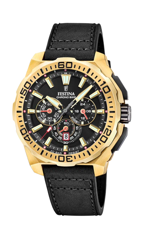 MONTRE HOMME FESTINA CHRONO BIKE F20728/3 NOIR BRACELET EN CUIR — Image du produit 2