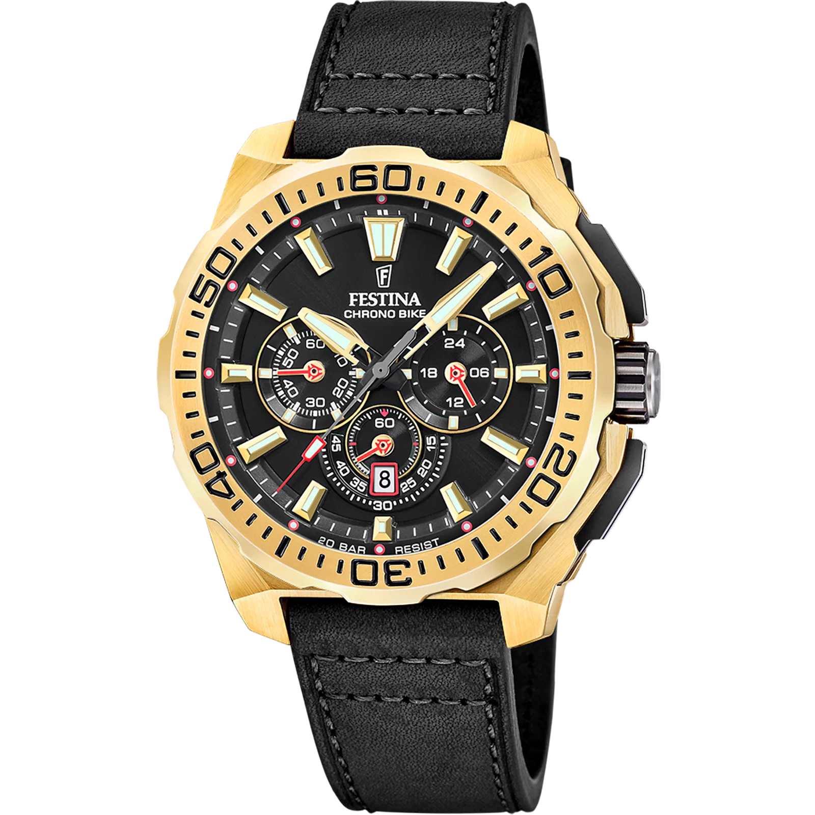 MONTRE HOMME FESTINA CHRONO BIKE F20728/3 NOIR BRACELET EN CUIR — Image du produit 1