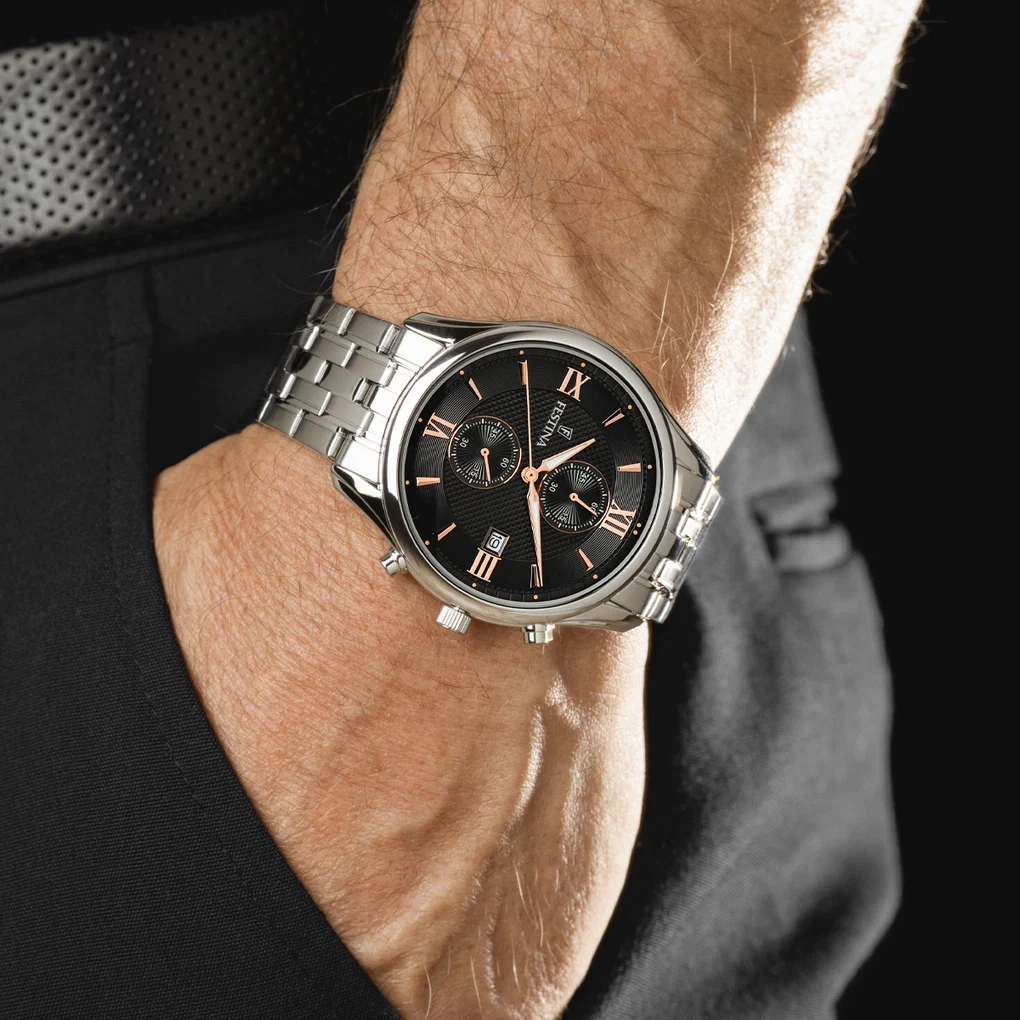 MONTRE FESTINA TIMELESS CHRONOGRAPH F6854/7 NOIR, BRACELET EN ACIER, HOMME — Image du produit 5