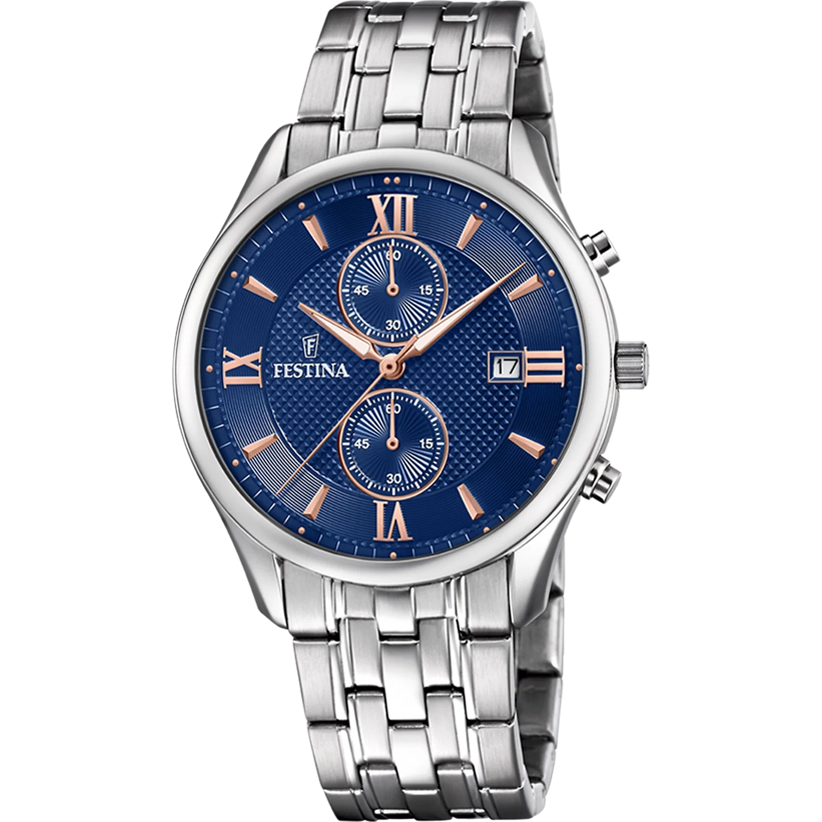 MONTRE FESTINA F6854/6 BLEU, BRACELET ACIER INOXYDABLE, HOMME — Image du produit 1