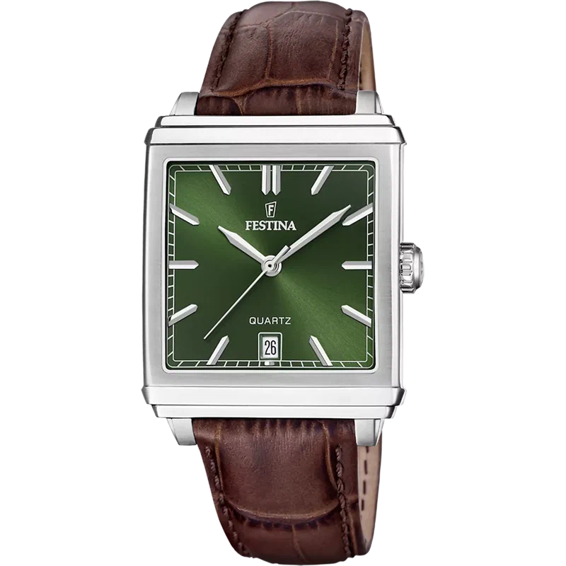 MONTRE FESTINA F20681/7 VERT, BRACELET D’ CUIR, HOMME