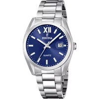 MONTRE FESTINA ACIER CLASSIQUE F20707/7 BLEU BRACELET EN ACIER INOXYDABLE HOMME