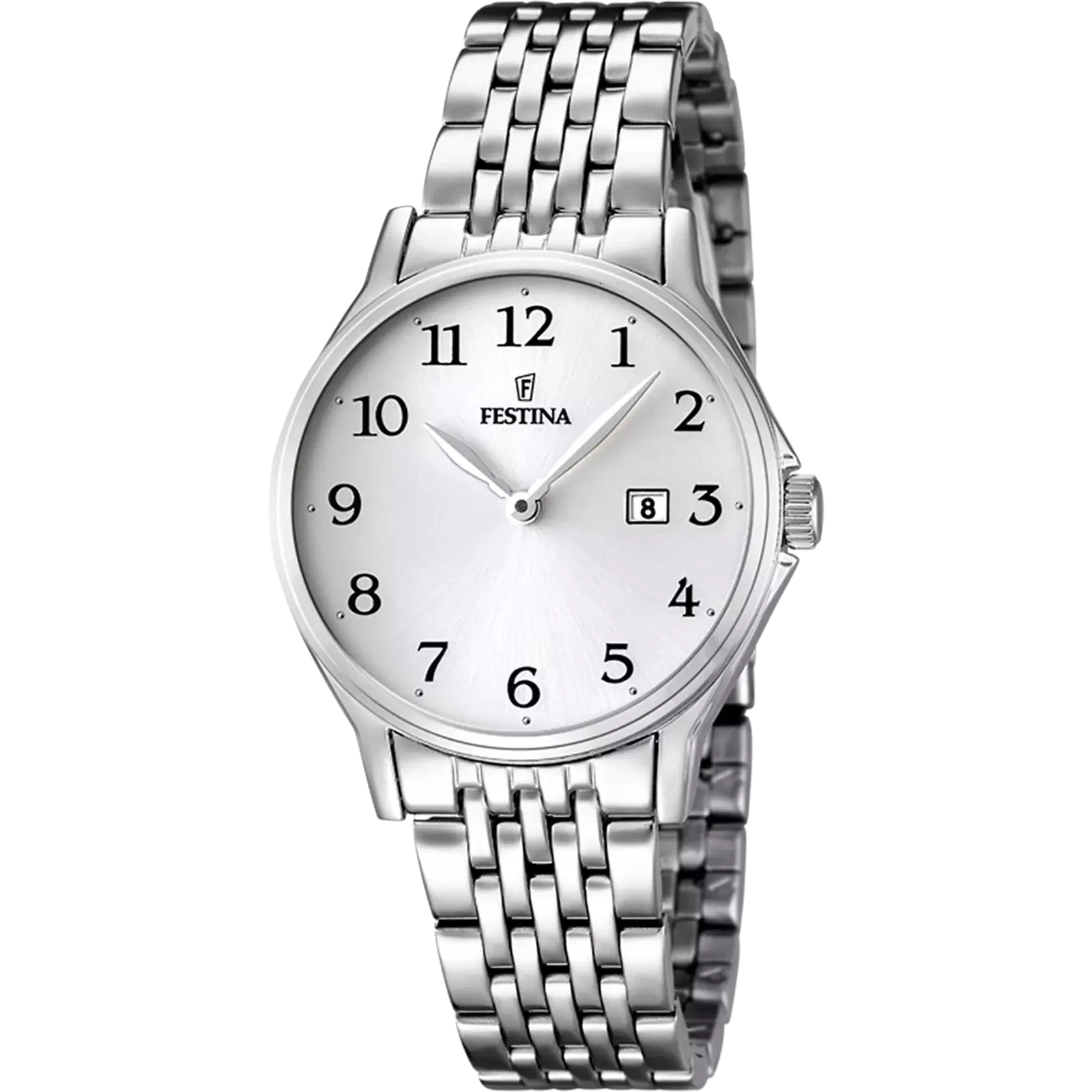 MONTRE FESTINA CLASSICS F16748/1 BLANC, BRACELET EN ACIER, FEMME — Image du produit 1