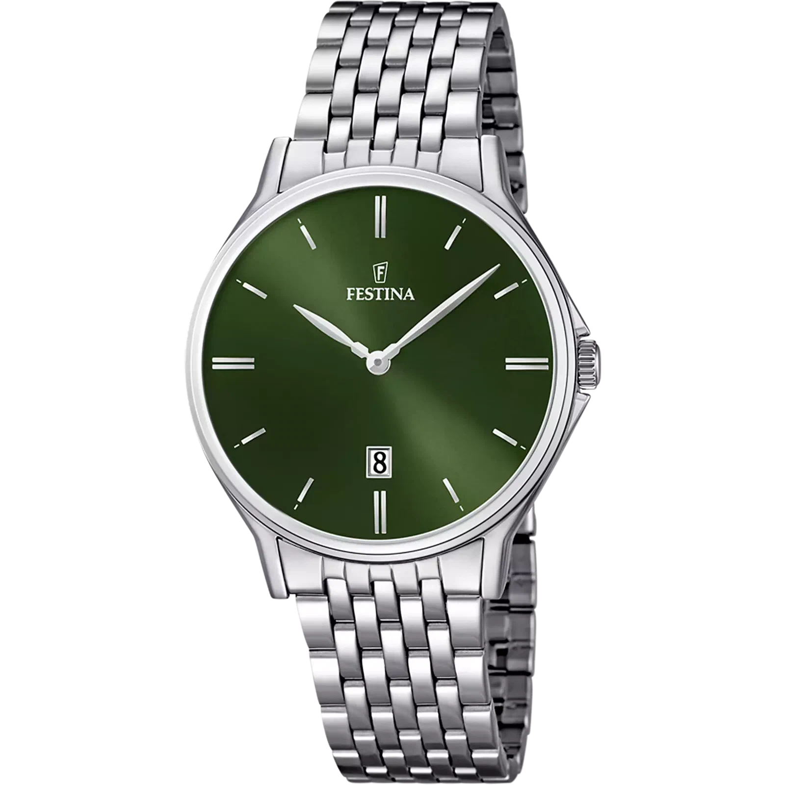 MONTRE FESTINA CLASSICS F16744/5 VERT, BRACELET EN ACIER, HOMME — Image du produit 1