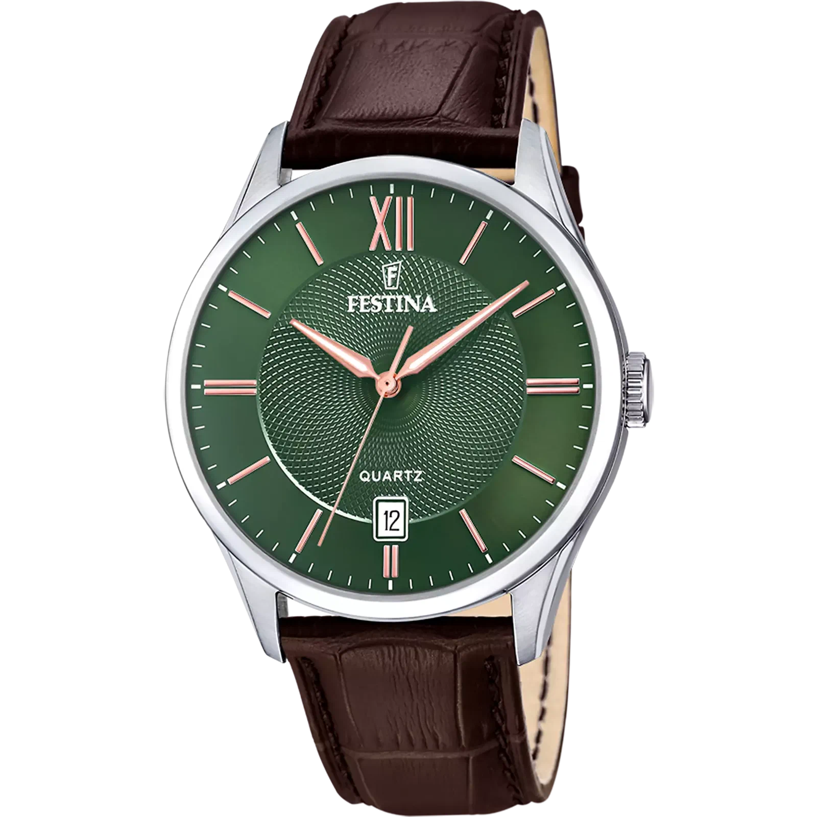ساعة FESTINA F20426/8 خضراء، سوار من الجلد، رجالية (نسخة) — صورة المنتج 1