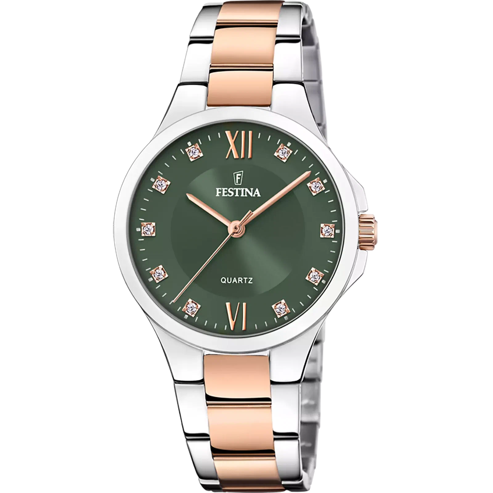MONTRE FESTINA MADEMOISELLE F20612/4 VERT, BRACELET D’ ACIER INOXYDABLE, FEMME — Image du produit 1