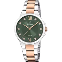 MONTRE FESTINA MADEMOISELLE F20612/4 VERT, BRACELET D’ ACIER INOXYDABLE, FEMME