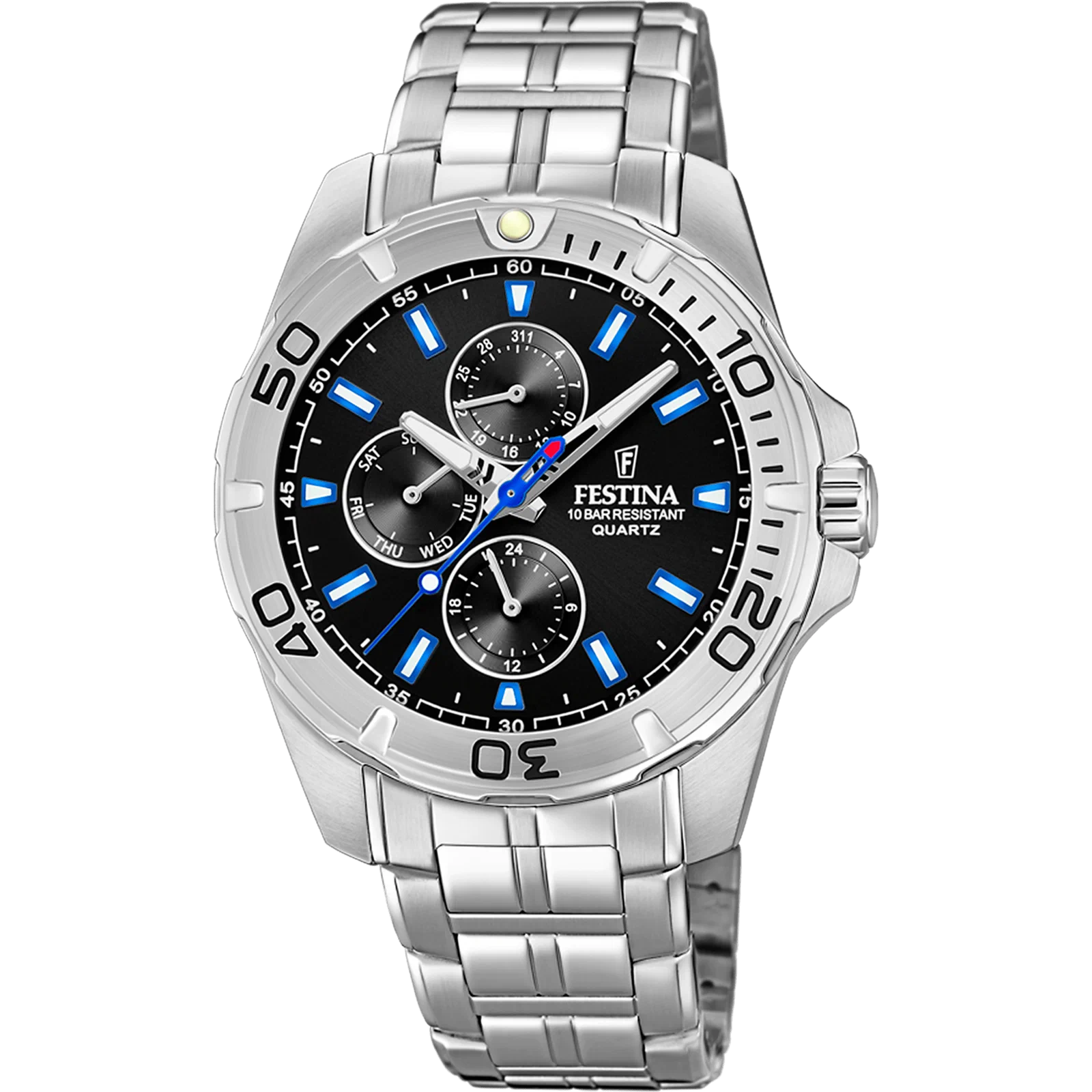 MONTRE FESTINA F20445/6 NOIR, BRACELET ACIER INOXYDABLE, HOMME — Image du produit 1