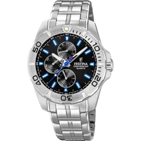 MONTRE FESTINA F20445/6 NOIR, BRACELET ACIER INOXYDABLE, HOMME