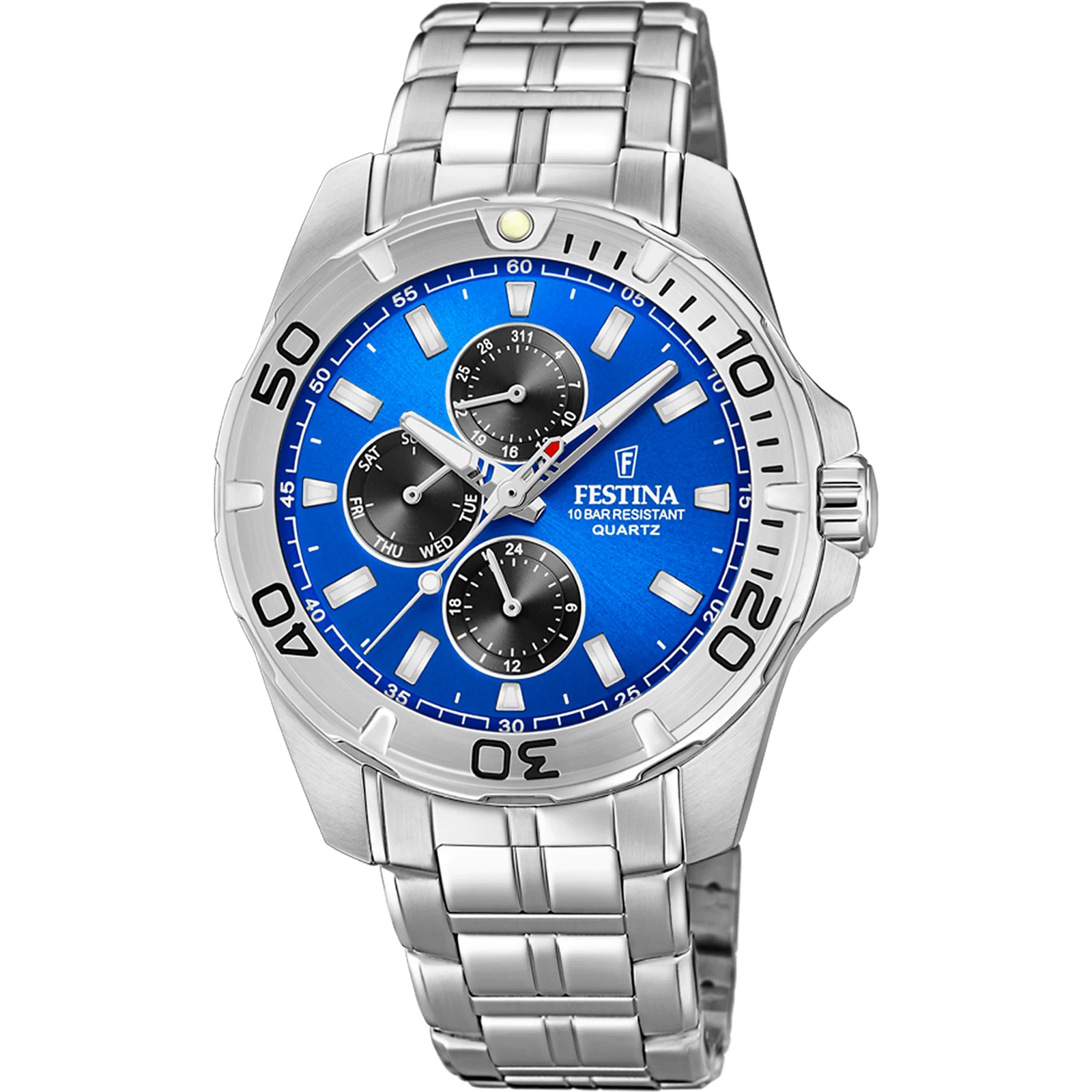MONTRE FESTINA MULTIFUNCTION COLLECTION F20445/4 BLEU, BRACELET EN ACIER, HOMME — Image du produit 1