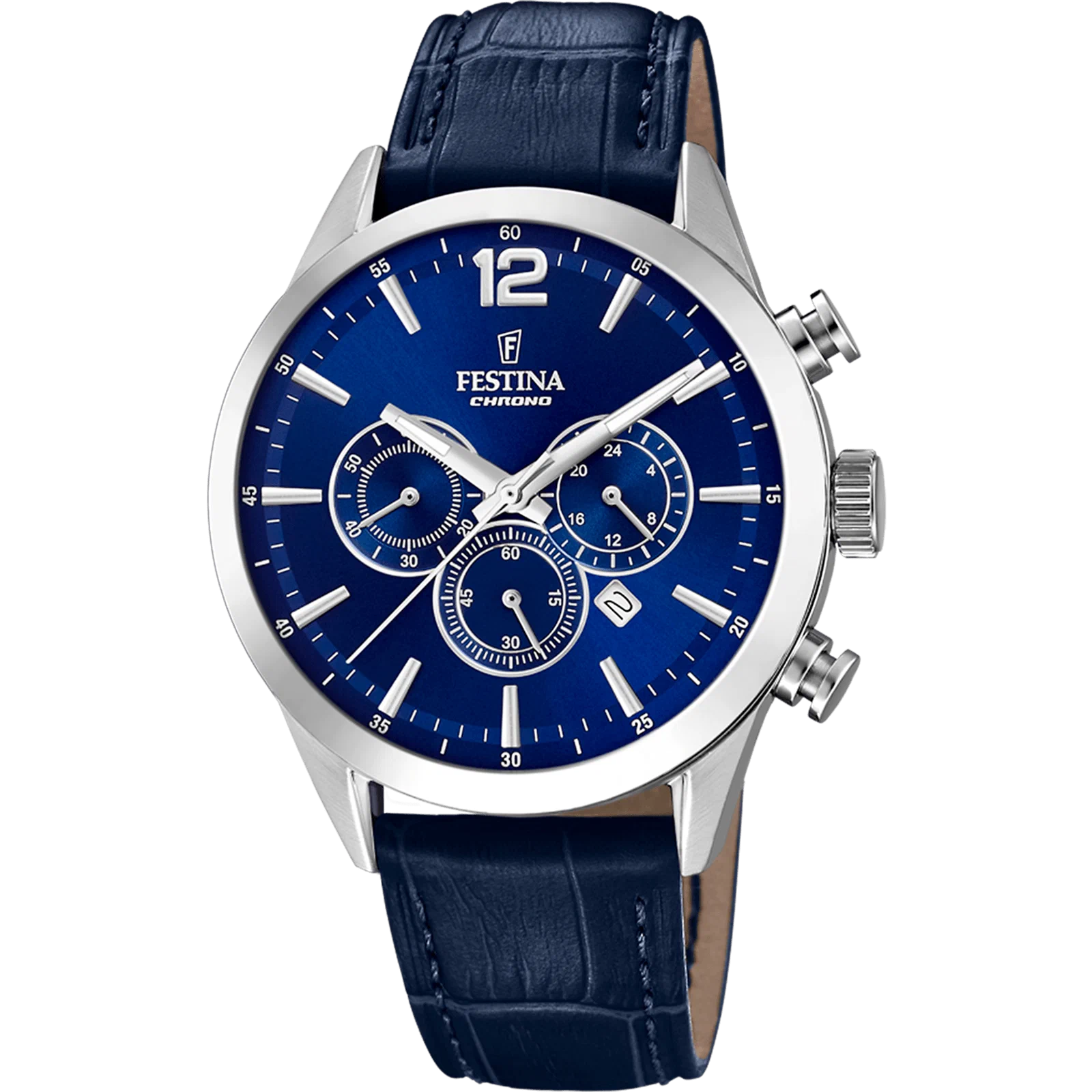 MONTRE FESTINA F20542/2 BLEU, BRACELET CUIR, HOMME — Image du produit 1