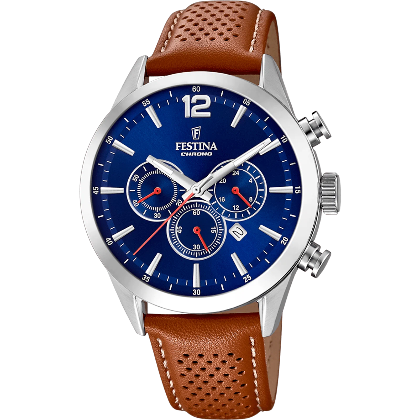 MONTRE FESTINA F20542/3 BLEU, BRACELET CUIR, HOMME — Image du produit 1