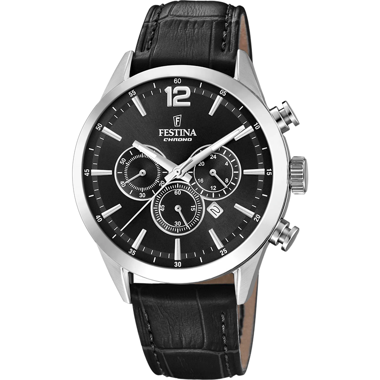 MONTRE FESTINA F20542/5 NOIR, BRACELET CUIR, HOMME — Image du produit 1